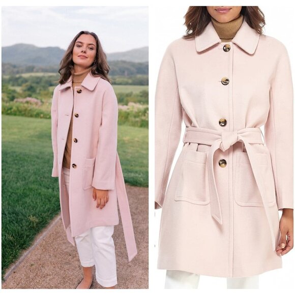 Gal Meets Glam Jackets & Blazers - GAL MEETS GLAM COLLECTION Hadley Wool blend Coat-L